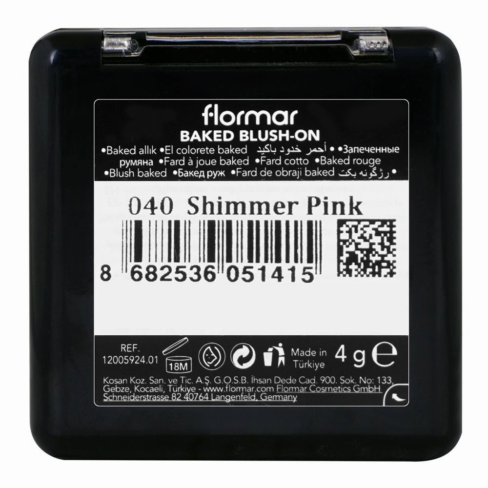 Flormar Baked Blush-On 040 Shimmer Pink, 4g