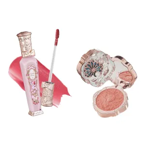 Flower Knows Violet Strawberry Rococo Glitter Lip Gloss G02 Little Angel Embossed Blush 03