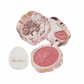 Flower Knows Little Angel Cream Blush & Cushion Powder Puff Set,Buildable & Blendable Makeup Blush for cheeks,Soft & Long-lasting for Girls & Women(02 Floral Praise,6g)