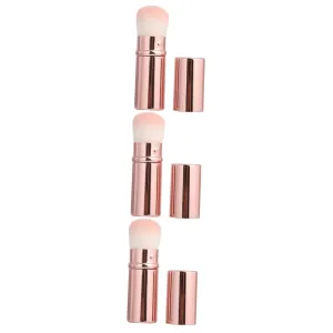 FRCOLOR 3pcs Fluffy Makeup Brush for Blush and Loose Powder Portable Tool for Women Soft Synthetic Nylon Hair for Daily Use and Travel