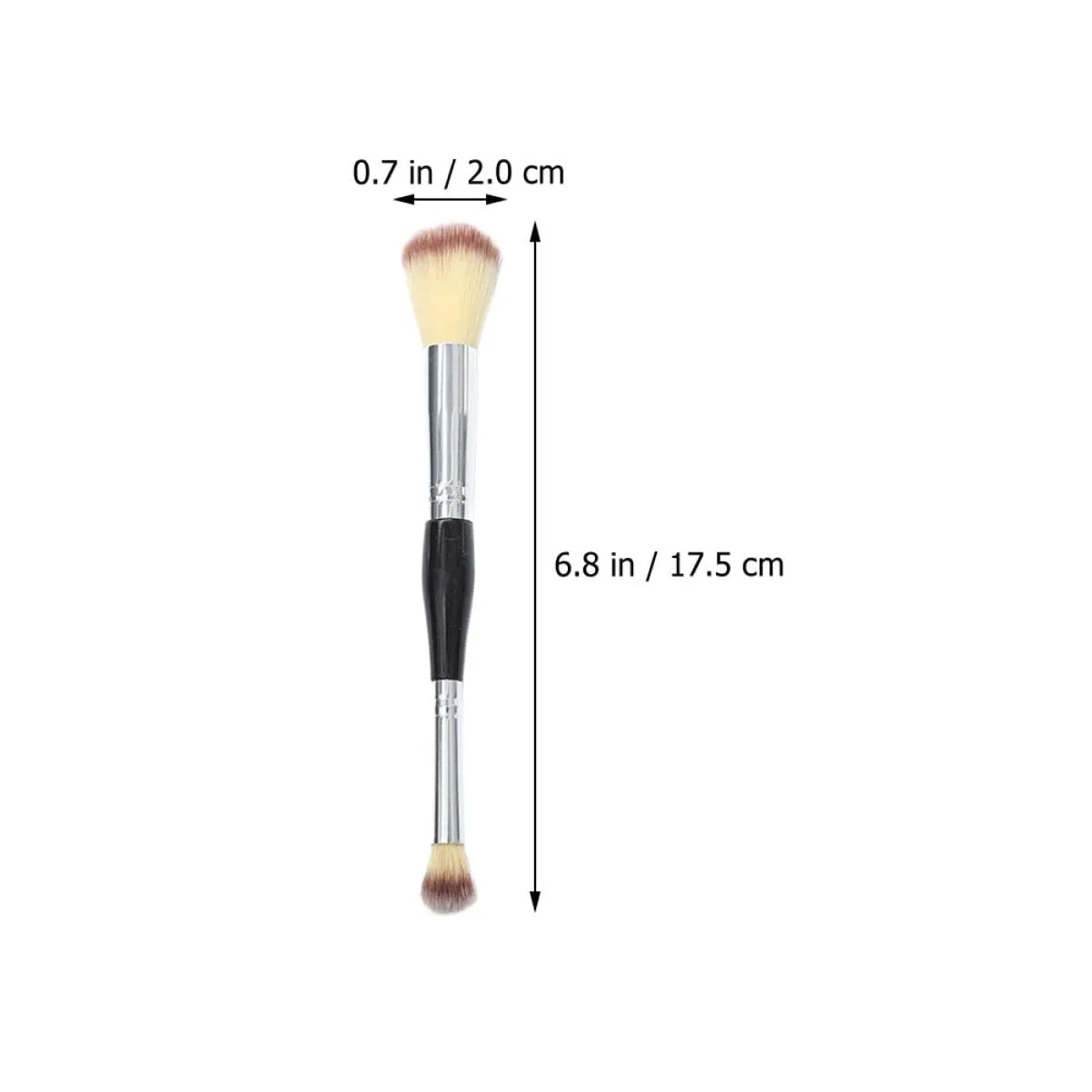 FRCOLOR 9pcs Dual Ended Brush Premium Synthetic Blush and Makeup Tool for Women Soft Dense No Shedding Easy to Clean for Blending and Highlighting