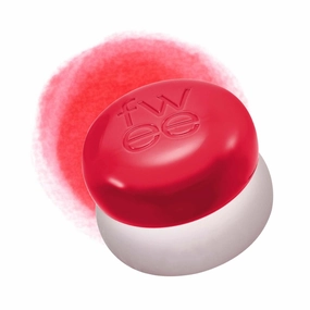 fwee Blurry Pudding Pot | Airbrushed Blush & Lip, Buildable Pigment, Long-lasting, Lightweight, Easy to Blend, Natural Soft Matte Finish - D-day (Neon Red) | 0.17 oz