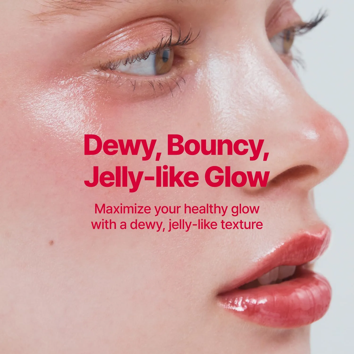 Glowy Jelly Pot   Keychain SET | Dewy Jelly Lip & Blush Color, Tinted Glow Jelly Balm, Dewy Buildable Finish – Sweets (Bubblegum Pink) | 0.14 oz