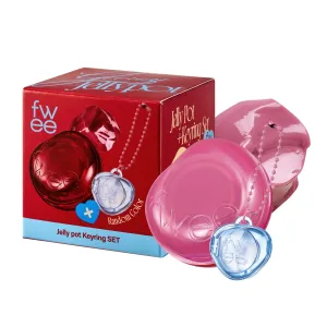Glowy Jelly Pot   Keychain SET | Dewy Jelly Lip & Blush Color, Tinted Glow Jelly Balm, Dewy Buildable Finish – Sweets (Bubblegum Pink) | 0.14 oz