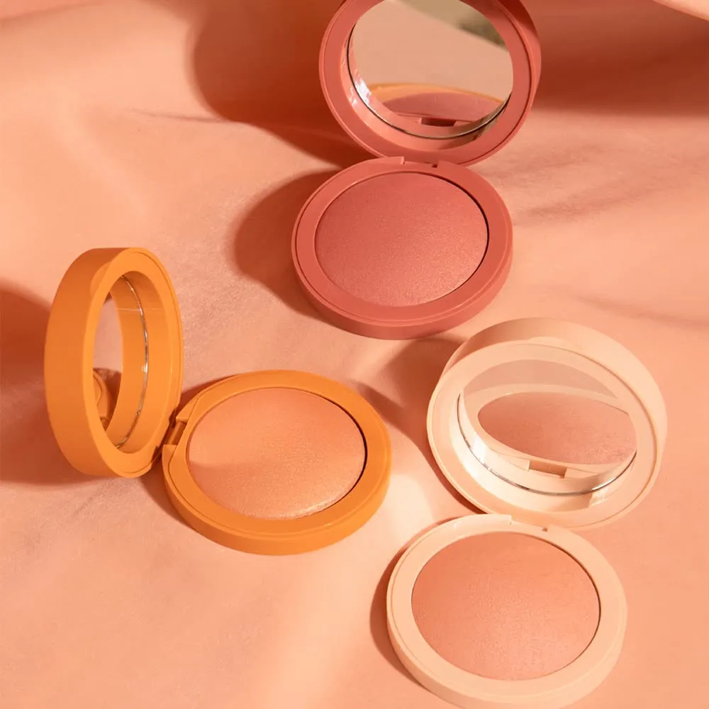 Heaven's Glow Radiant Veil Blush, Baked Powder Blush, 8g (Faded Clementine)