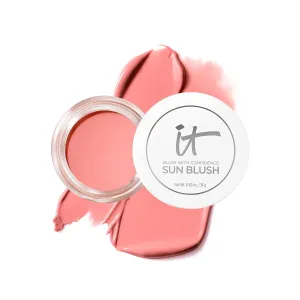 IT Cosmetics Glow with Confidence Sun Cream Blush - Blendable & Buildable Blush   Bronzer for a Pop of Sun-Blushed Color - 24HR Hydration with Hyaluronic Acid, Peptides & Vitamin E- 0.63 oz