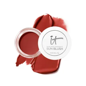 IT Cosmetics Glow with Confidence Sun Cream Blush - Blendable & Buildable Blush   Bronzer for a Pop of Sun-Blushed Color - 24HR Hydration with Hyaluronic Acid, Peptides & Vitamin E- 0.63 oz