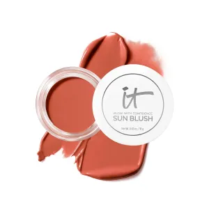 IT Cosmetics Glow with Confidence Sun Cream Blush - Blendable & Buildable Blush   Bronzer for a Pop of Sun-Blushed Color - 24HR Hydration with Hyaluronic Acid, Peptides & Vitamin E- 0.63 oz