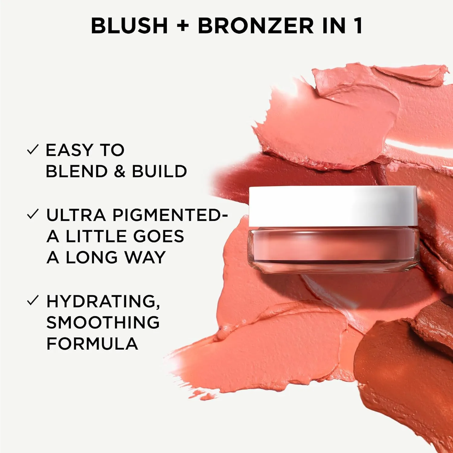 IT Cosmetics Glow with Confidence Sun Cream Blush - Blendable & Buildable Blush   Bronzer for a Pop of Sun-Blushed Color - 24HR Hydration with Hyaluronic Acid, Peptides & Vitamin E- 0.63 oz
