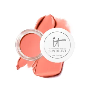 IT Cosmetics Glow with Confidence Sun Cream Blush - Blendable & Buildable Blush   Bronzer for a Pop of Sun-Blushed Color - 24HR Hydration with Hyaluronic Acid, Peptides & Vitamin E- 0.63 oz