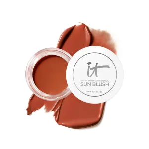 IT Cosmetics Glow with Confidence Sun Cream Blush - Blendable & Buildable Blush   Bronzer for a Pop of Sun-Blushed Color - 24HR Hydration with Hyaluronic Acid, Peptides & Vitamin E- 0.63 oz