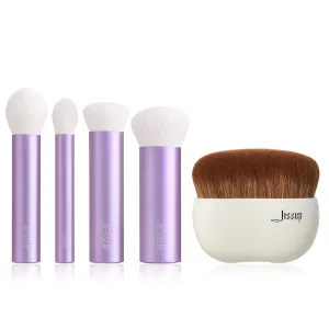 Jessup Makeup Brush Foundation Brush with Gift Box Light Gray SF002 Bundled with Face Kabuki Makeup Brushes Set T517