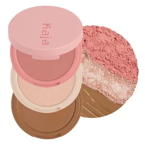 KAJA 3 Colors Palette - Play Bento_Butter Up | Powder Blusher, Highlighter, Cream Bronzer, Creamy Application, with Mango Seed Butter, Powdery Finish, Easy Finger Application, Lightweight Formula