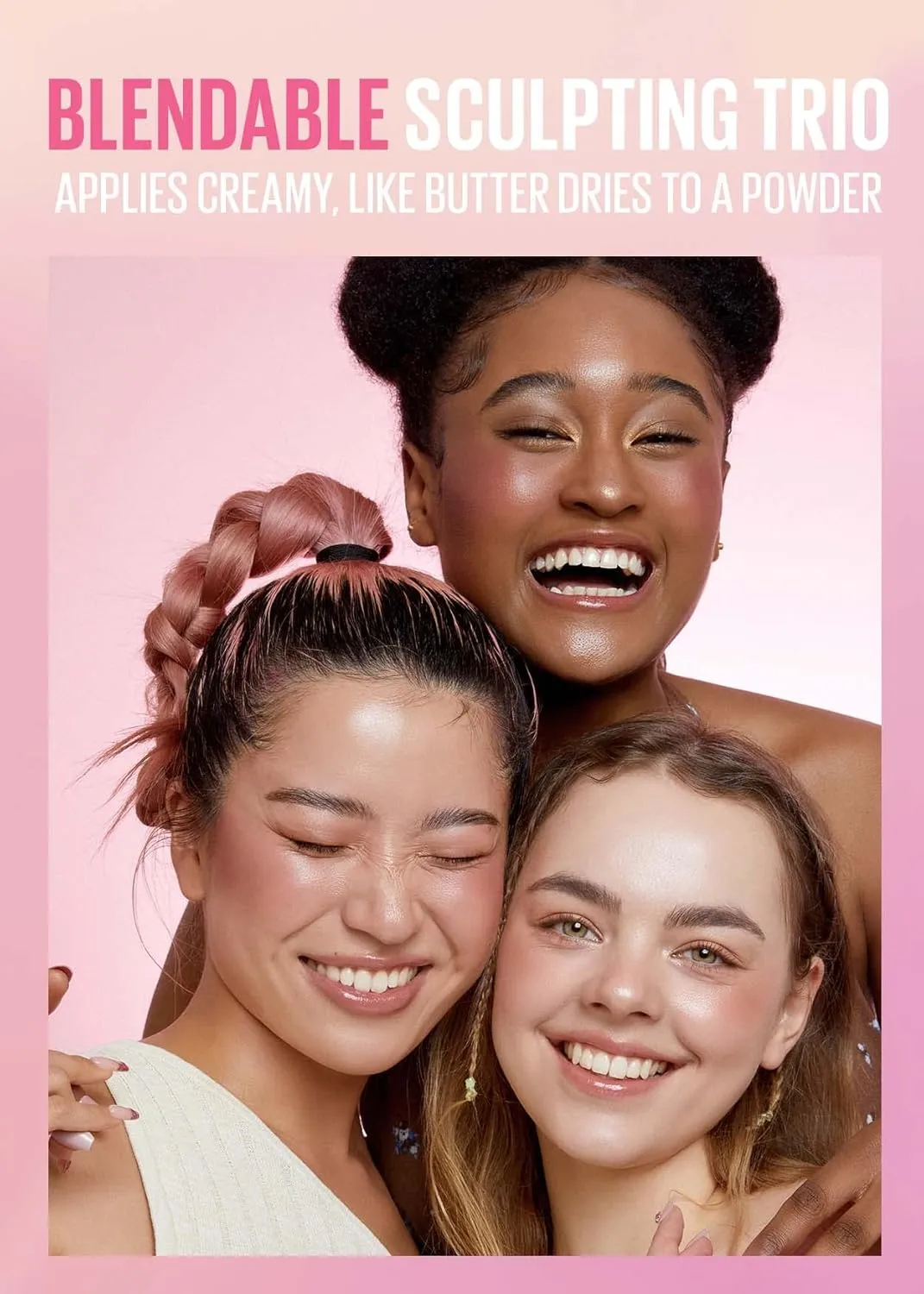 KAJA 3 Colors Palette - Play Bento_Mochamallow | Powder Blusher, Highlighter, Cream Bronzer, Creamy Application, with Mango Seed Butter, Powdery Finish, Easy Finger Application, Lightweight Formula