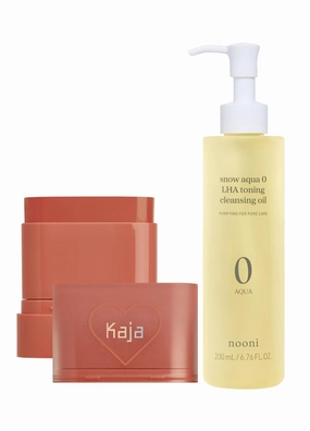 Kaja Dewy Bar - Creamy Multi-Stick Blusher & Lip Balm 05 Cranberry Cooler,10g   NOONI Cleansing Oil - Snow Aqua 0 LHA Toning Pore Care Korean Facial Oil Cleanser, 6.76 fl.oz Bundle