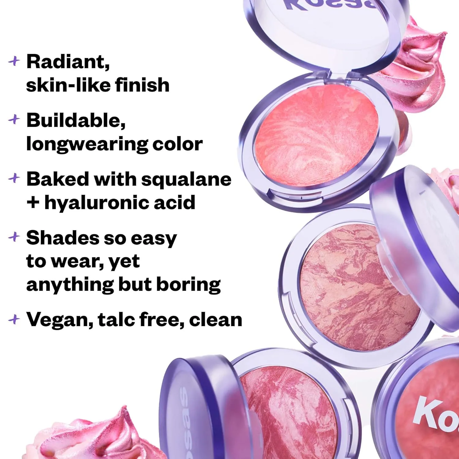 Kosas Blush is Life –Talc-Free Dimensional Blush Baked with Squalane & Hyaluronic Acid – Long Wear, Safe for Sensitive Skin - Euphoria