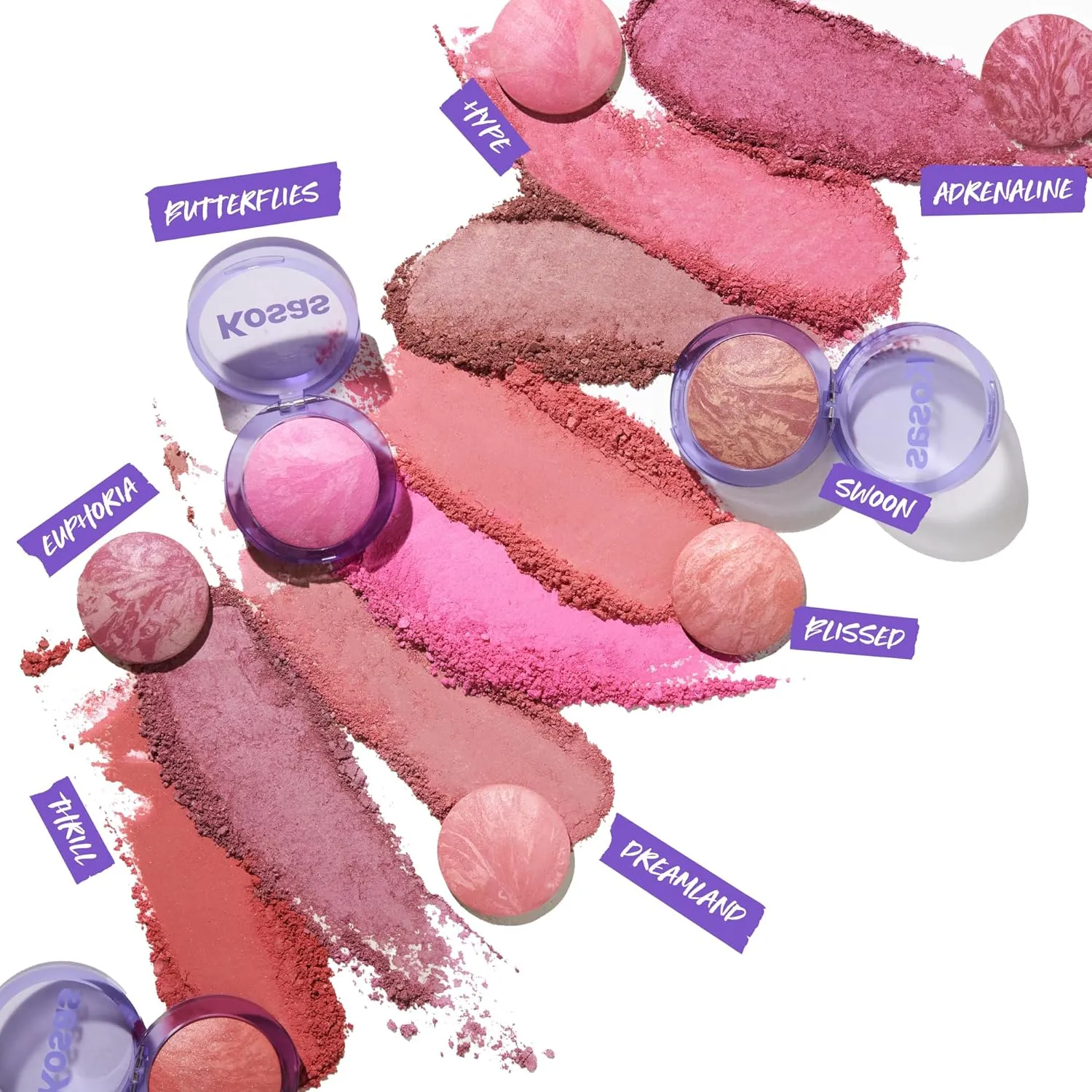 Kosas Blush is Life –Talc-Free Dimensional Blush Baked with Squalane & Hyaluronic Acid – Long Wear, Safe for Sensitive Skin - Euphoria