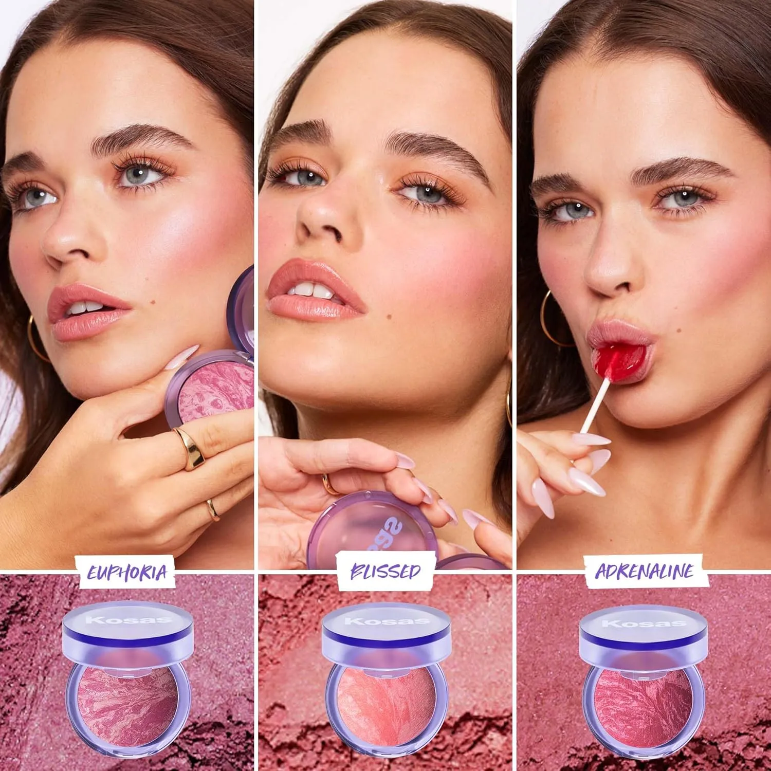 Kosas Blush is Life –Talc-Free Dimensional Blush Baked with Squalane & Hyaluronic Acid – Long Wear, Safe for Sensitive Skin - Euphoria