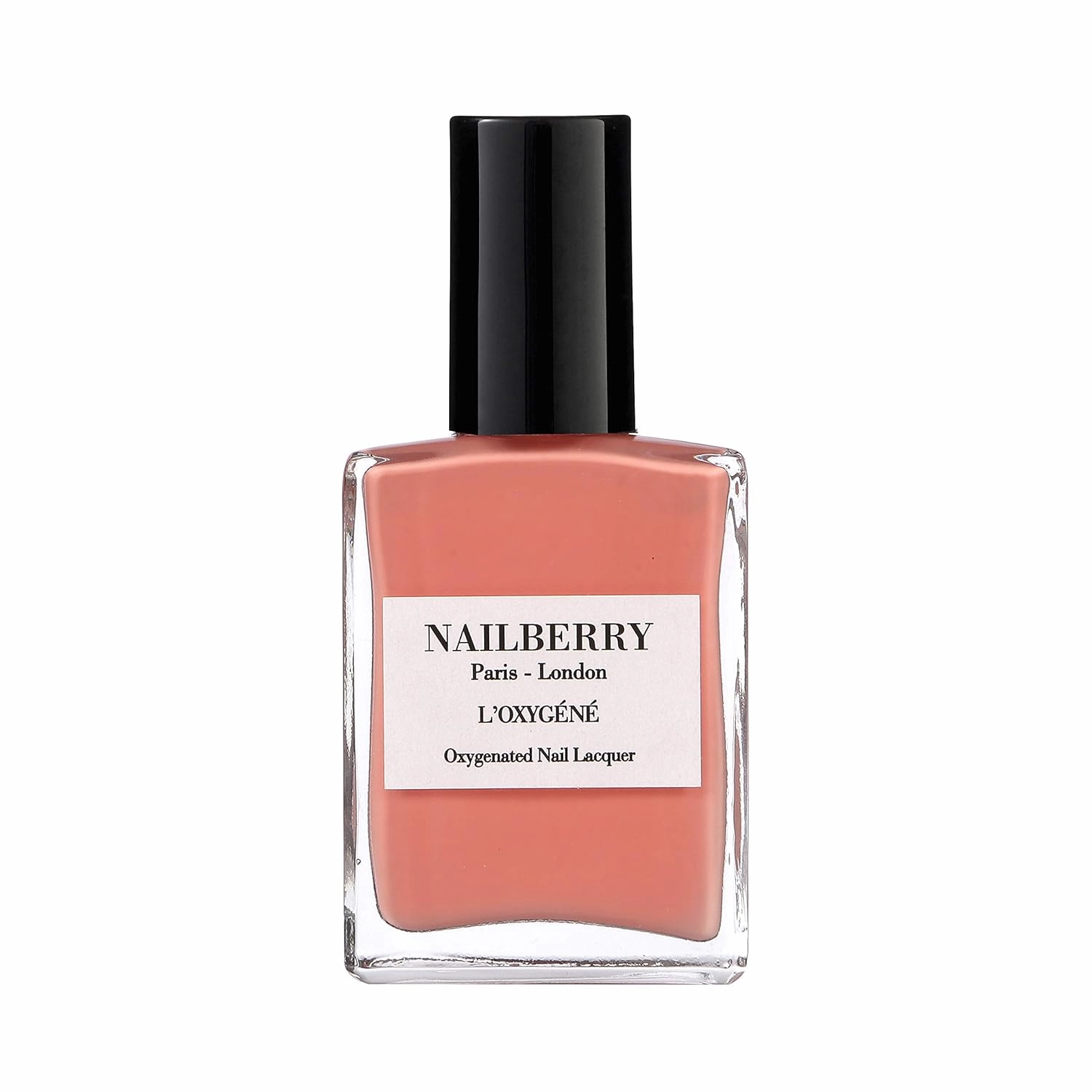 L'Oxygéné Oxygenated Nail Lacquer | Peony Blush | Light Coral Opaque Nail Polish | UV Protected Long-Wear Nail Polish | 12-Free | Vegan | Certified Halal | Cruelty & Gluten Free | 15 ml