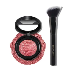 LAURA GELLER NEW YORK Baked Blush-n-Brighten Marbleized Blush   Angled Brush (01 Tropic Hues, 47mm)