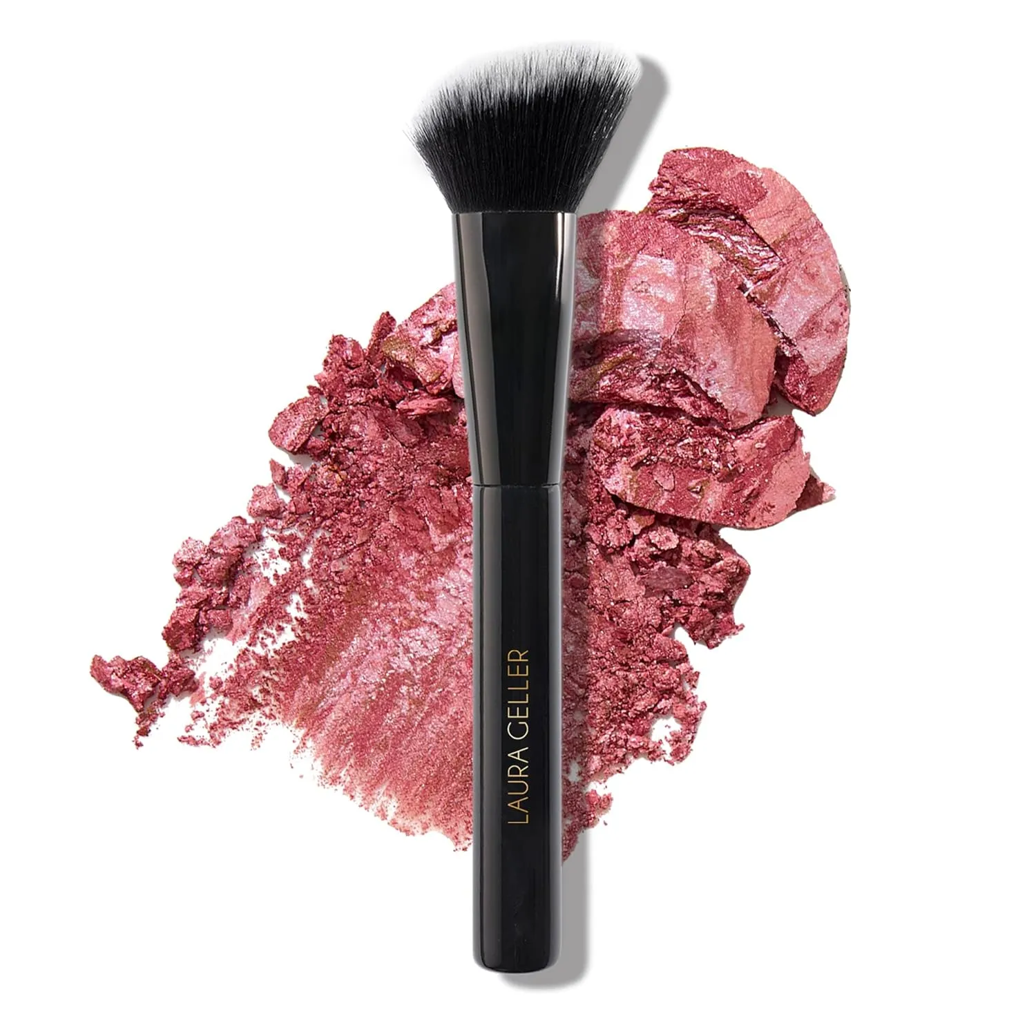 LAURA GELLER NEW YORK Baked Blush-n-Brighten Marbleized Blush   Angled Brush (04 Ethereal Rose, 47mm)