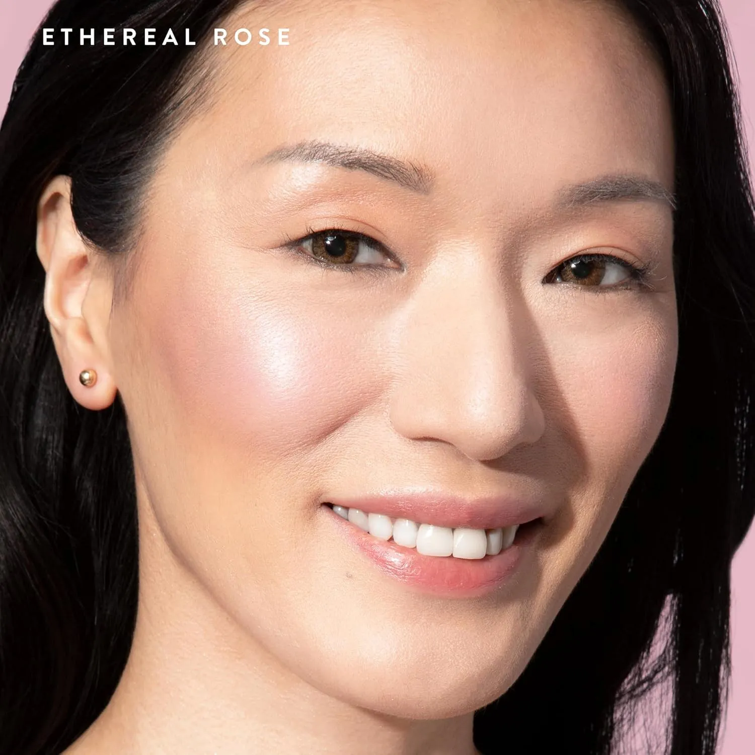 LAURA GELLER NEW YORK Baked Blush-n-Brighten Marbleized Blush   Angled Brush (04 Ethereal Rose, 47mm)