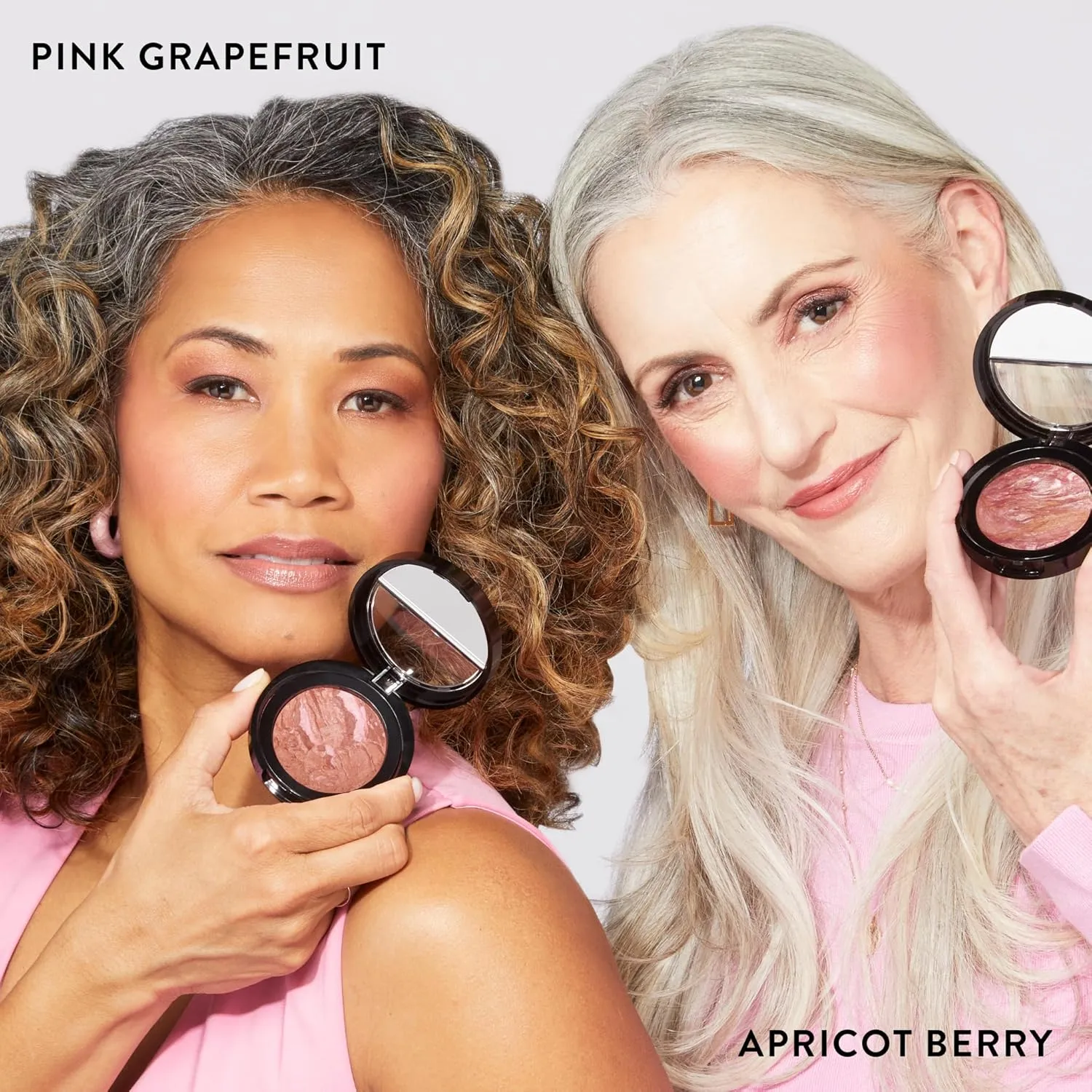 LAURA GELLER NEW YORK Baked Blush-n-Brighten Marbleized Blush   Angled Brush (06 Pink Grapefruit, 47mm)