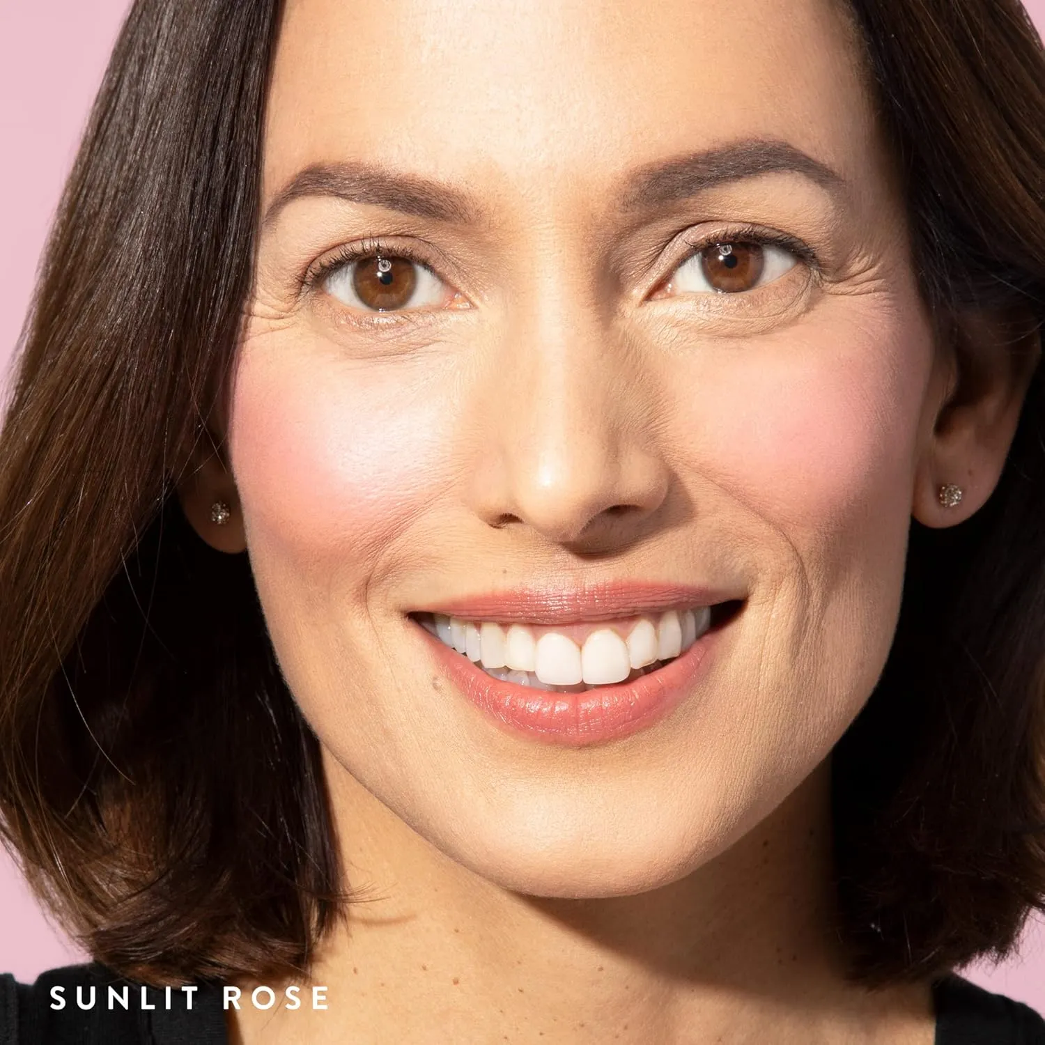 LAURA GELLER NEW YORK Baked Blush-n-Brighten Marbleized Blush   Angled Brush (07 Sunlit Rose, 47mm)