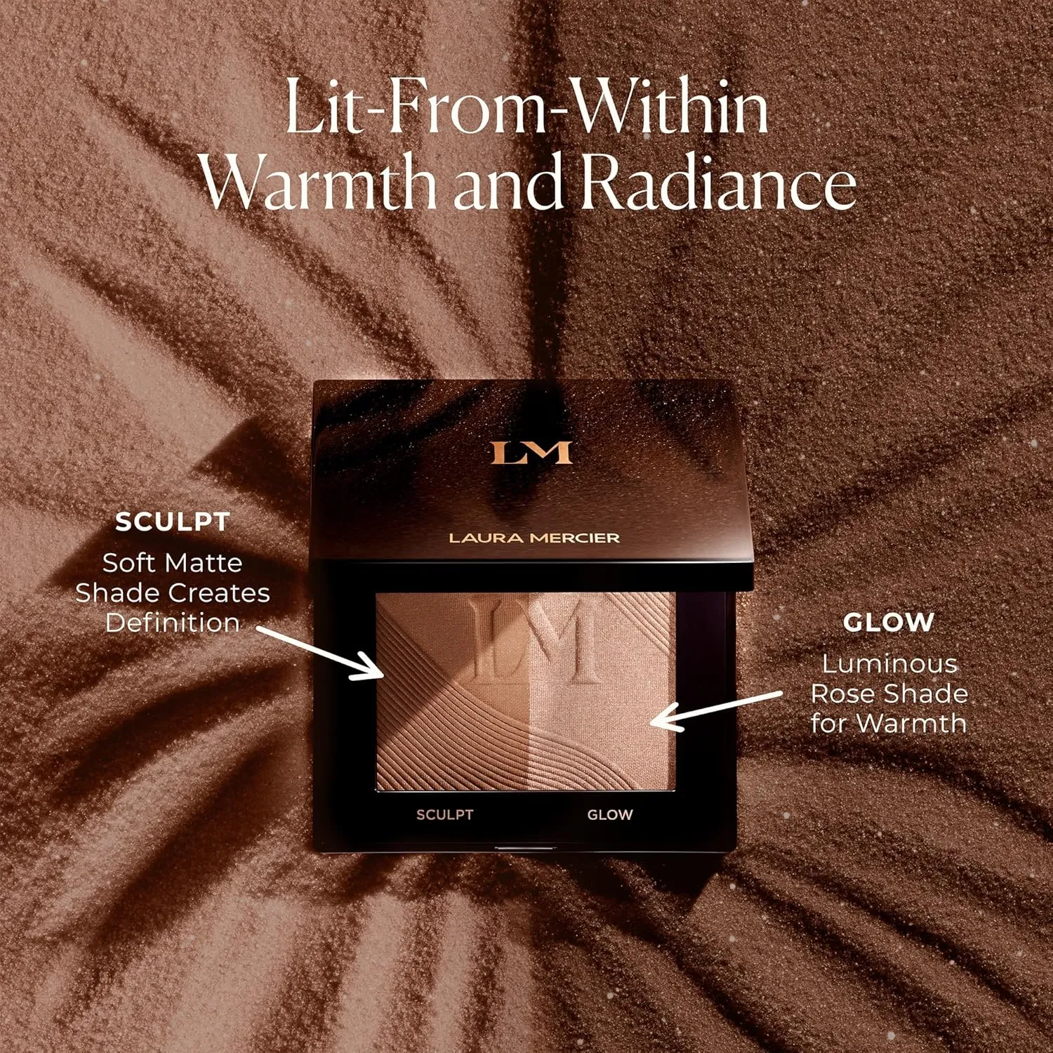 Laura Mercier Bronze Color Infusion, 12HR Long Wear, Talc-Free Bronzer Powder, Skin-Smoothing, Lightweight and Breathable, Natural Glow, Duo with Matte and Luminous Finishes