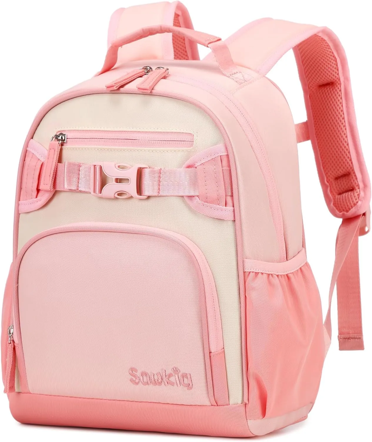 Lightweight Small Backpack for Kids Kindergarten Preschool Backpacks for Girls Ages 2-4-6 (Blush Cream Coral)