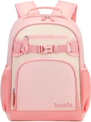 Lightweight Small Backpack for Kids Kindergarten Preschool Backpacks for Girls Ages 2-4-6 (Blush Cream Coral)