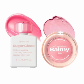 Lip Potion Sugar Glaze No.11 Dolly Ball & Balmy Cream Cheek No.2 Strawberry Milk