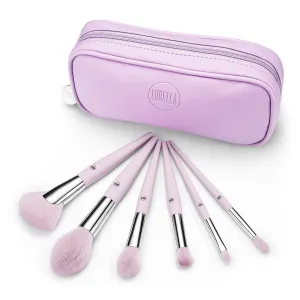 Lurella Cosmetics Sweet Dreams Brush Set, Premium 6 Pcs Makeup Brushes, Made With Soft Synthetic Bristles & Includes Travel Case For the Artist On The Go.