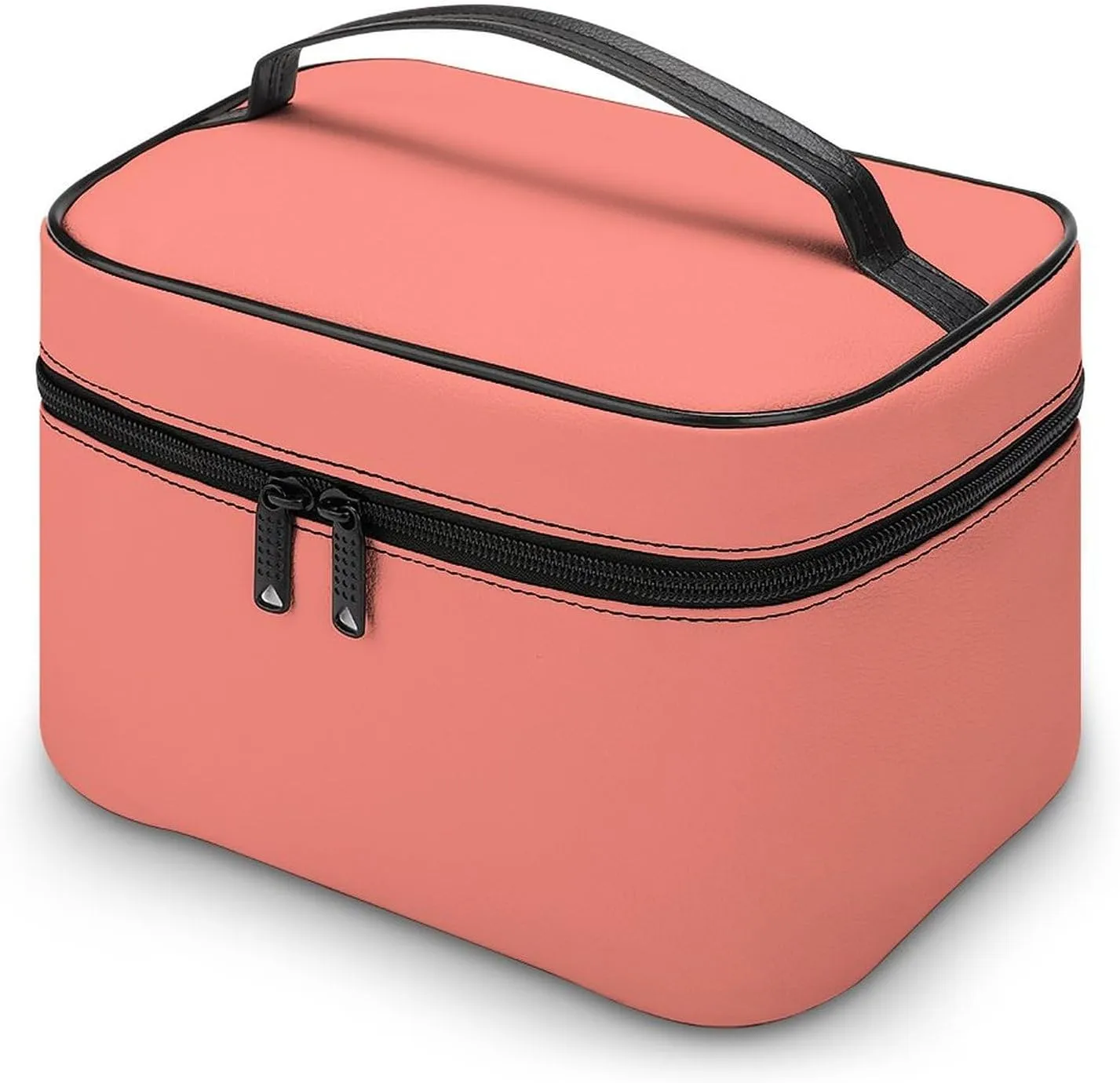 Makeup Bag, Modern Coral Travel Cosmetic Bag Makeup Organizer Case Large Capacity Portable Zipper Toiletry Bag for Women
