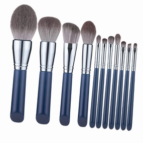 Makeup Brushes Set 11pcs Wooden Handle Kit for Foundation Eye Contouring Blending Silky Touch Festival Present