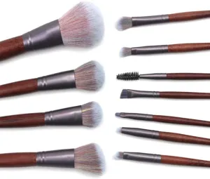 Marycan Makeup Brush Sets - 11PCS Wood Handle Soft Synthetic Fiber Hair Powder Blush Liquid Eyeliner Eyeshadow Lip Eyebrow Brush
