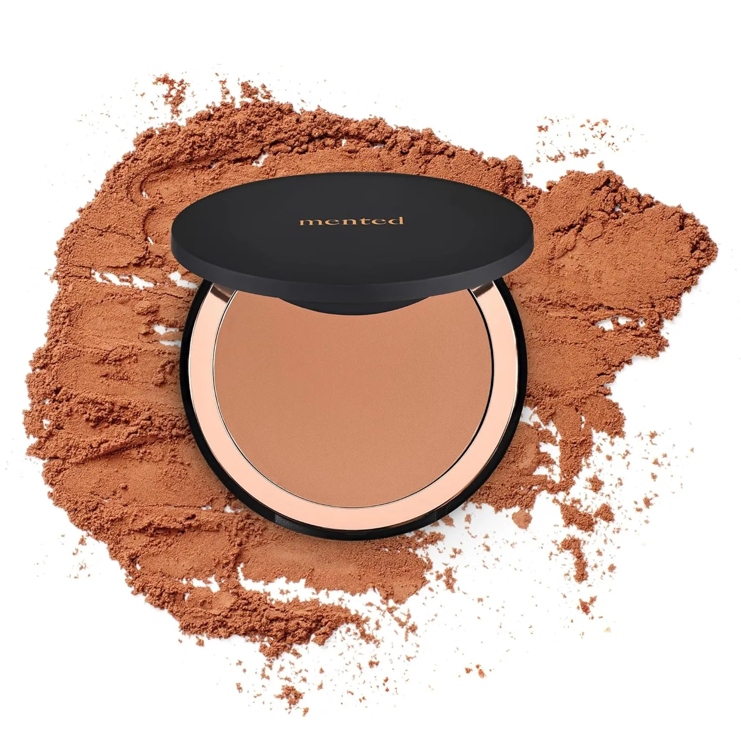 Mented Cosmetics Made in Italy, Cruelty Free Makeup, Vegan, Paraben Free, Shimmer Bronzer, Highlighter Bronzing Powder Palette for Face with Vitamin E   A, 0.35oz/10g, Beach Bum