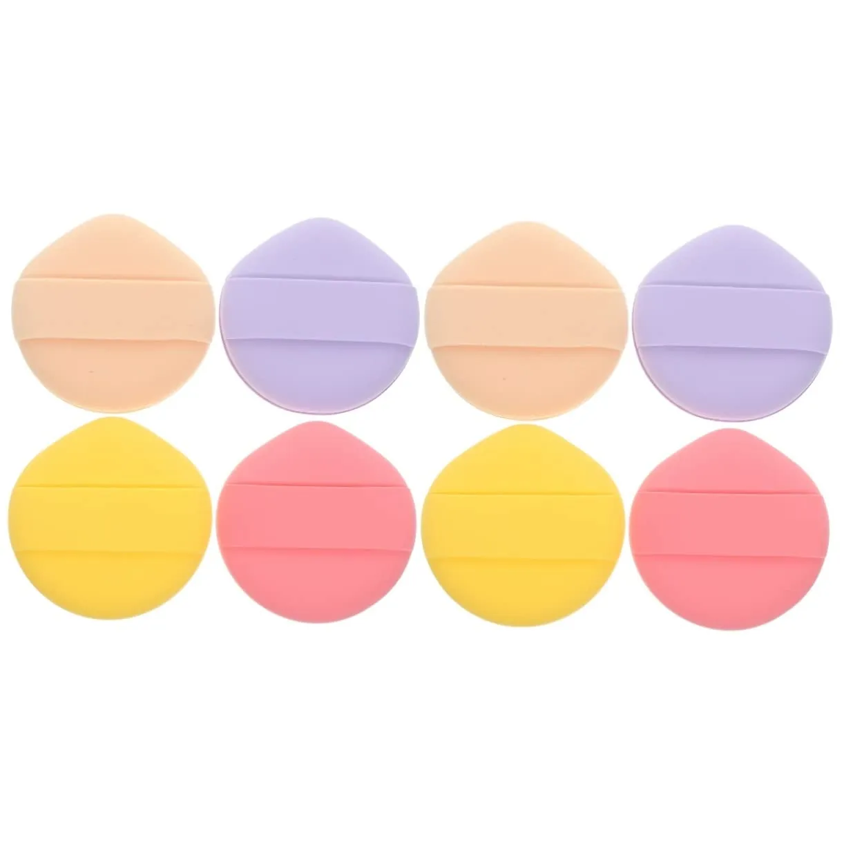 Mikinona 8pcs Round Makeup Sponges for Cream Powder Skin-friendly Beauty Applicator Multi-purpose Puff for Foundation Blush Highlight for Women Makeup Routine