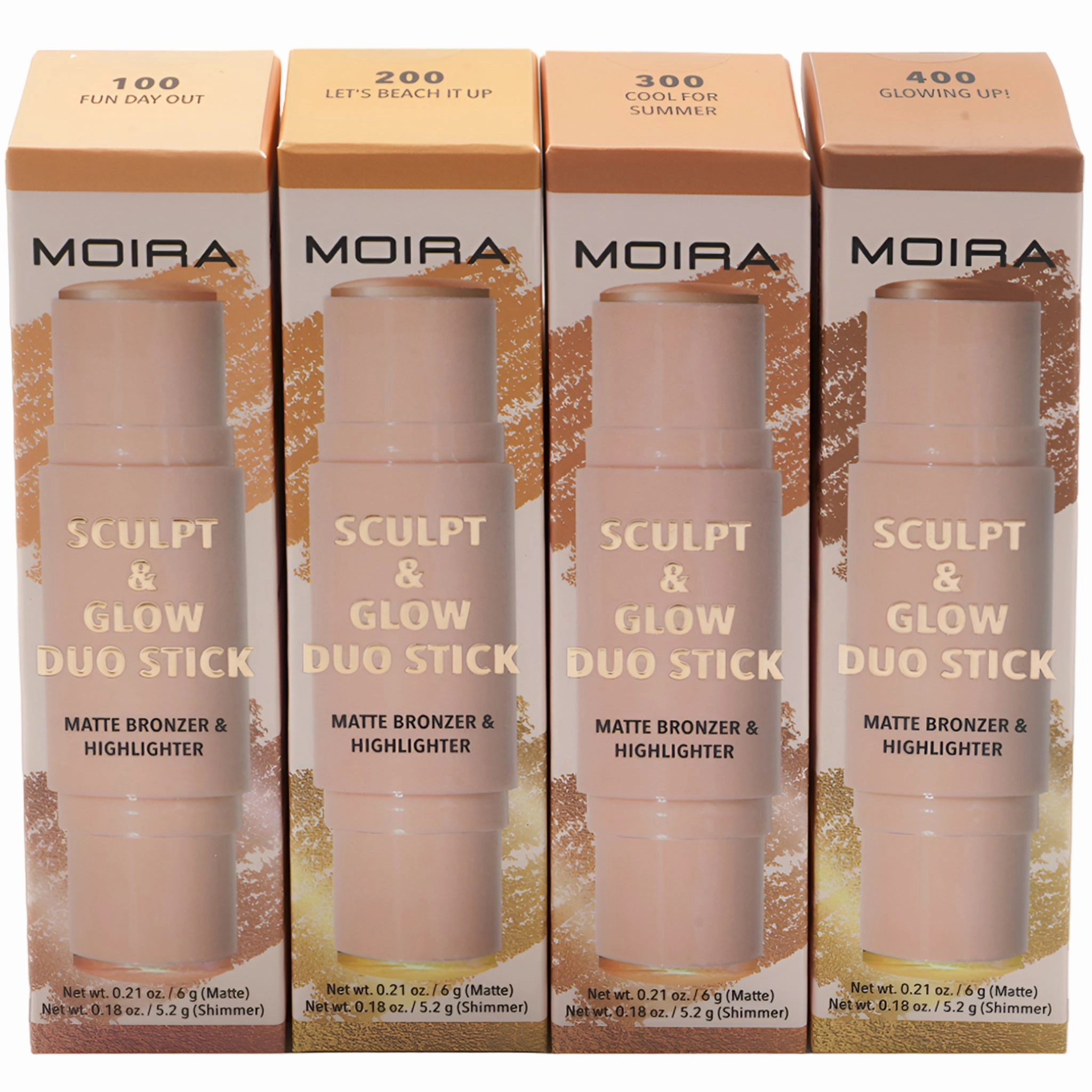 Moira Beauty Sculpt & Glow Duo Stick Assorted - Wholesale 4 Units (SGDS100-400)