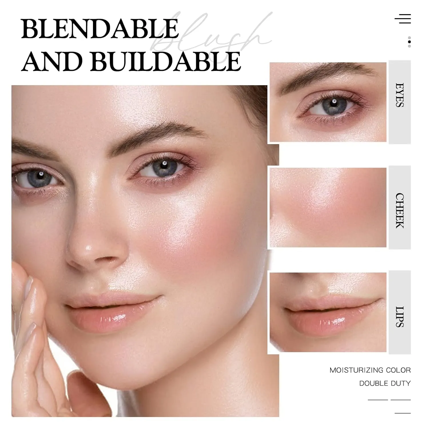 Multi Glow Balm, Cream Blush for Cheeks, Blush Balm Face Makeup, Radiant Finish, Hydrating, Creamy, Lightweight & Blendable Color, Face Makeup, 0.63 Oz (Dewy)