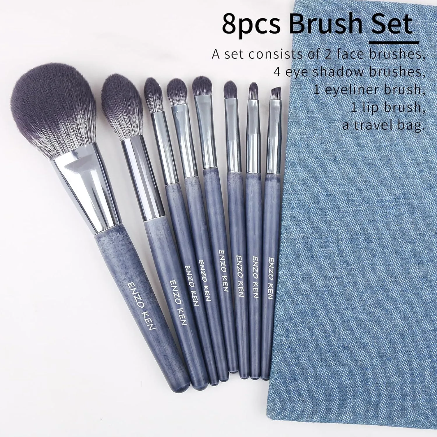 Natural Purple Badger Hair Makeup Brushes Set Professional, Walnut Makeup Brush Set with Case, Cosmetic Brushes Makeup Set, Natural Makeup Brushes, Natural Bristle Makeup Brushes - ShuiMo