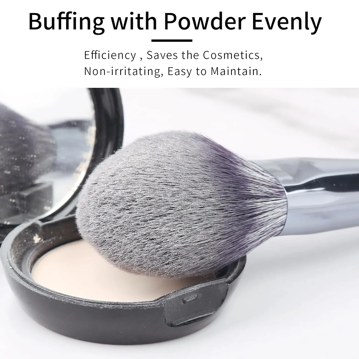 Natural Purple Badger Hair Makeup Brushes Set Professional, Walnut Makeup Brush Set with Case, Cosmetic Brushes Makeup Set, Natural Makeup Brushes, Natural Bristle Makeup Brushes - ShuiMo