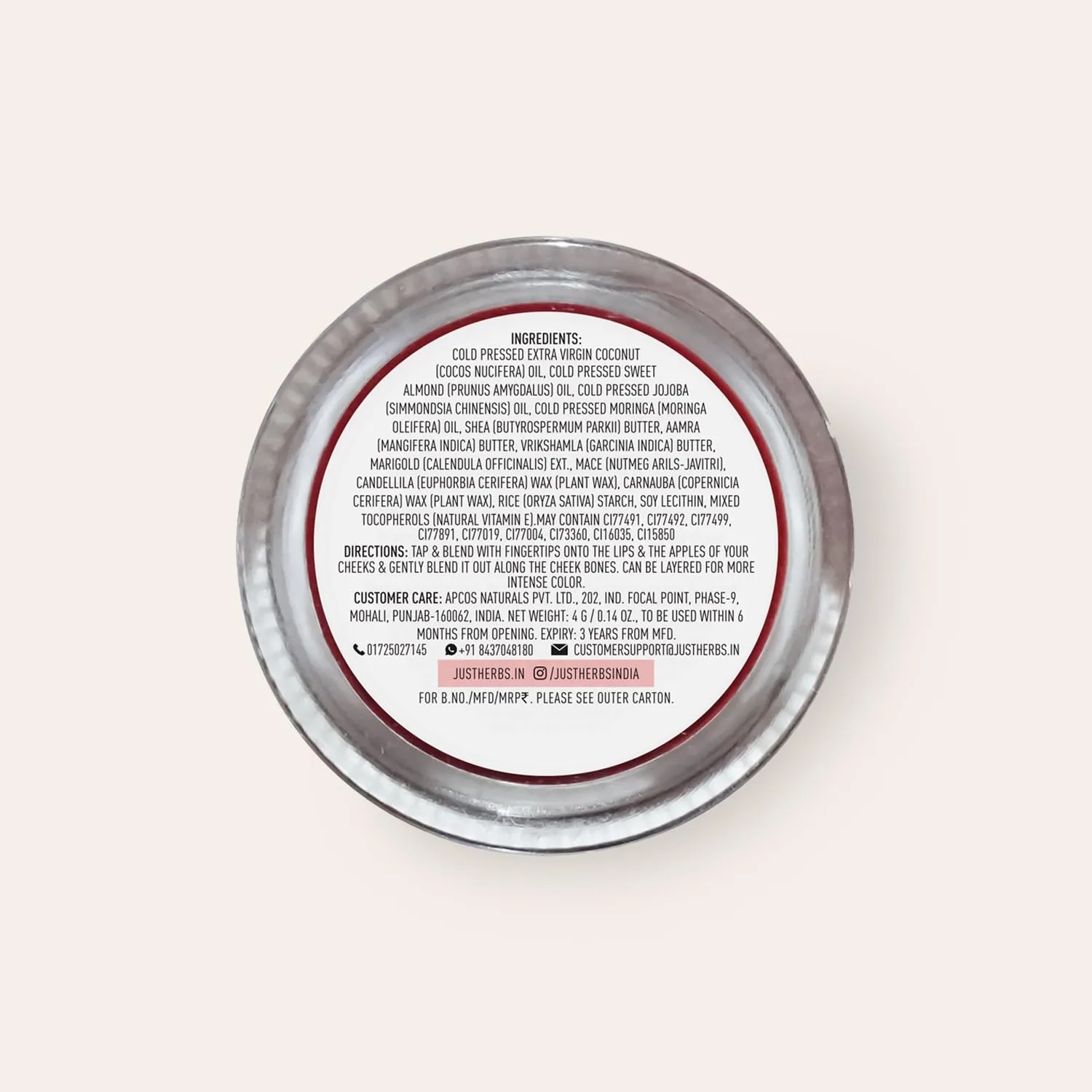Organic Creamy Matte 3 in 1 Lip & Cheek Tint, Blush For Women - SLS,Chemical & Paraben Free - 0.14 fl. oz. (Peachy coral)