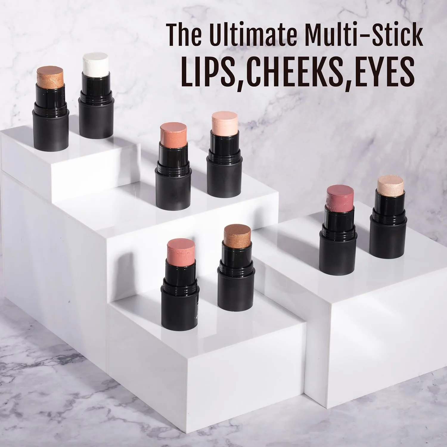 Organic Tint Tube, 100% Natural Vegan Gluten-Free Cream Blush Multi-Stick, Made in USA, Rose