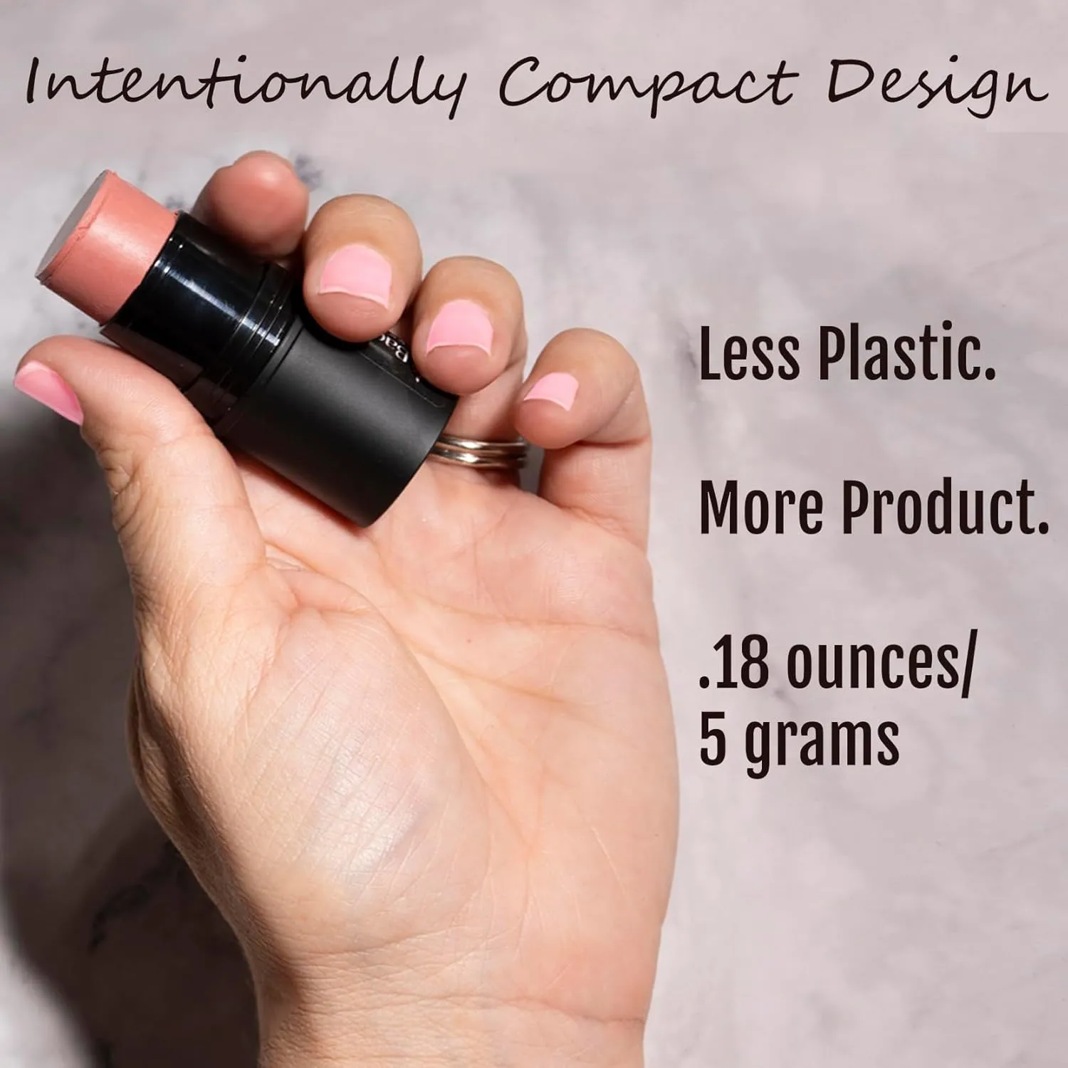 Organic Tint Tube, 100% Natural Vegan Gluten-Free Cream Blush Multi-Stick, Made in USA, Rose