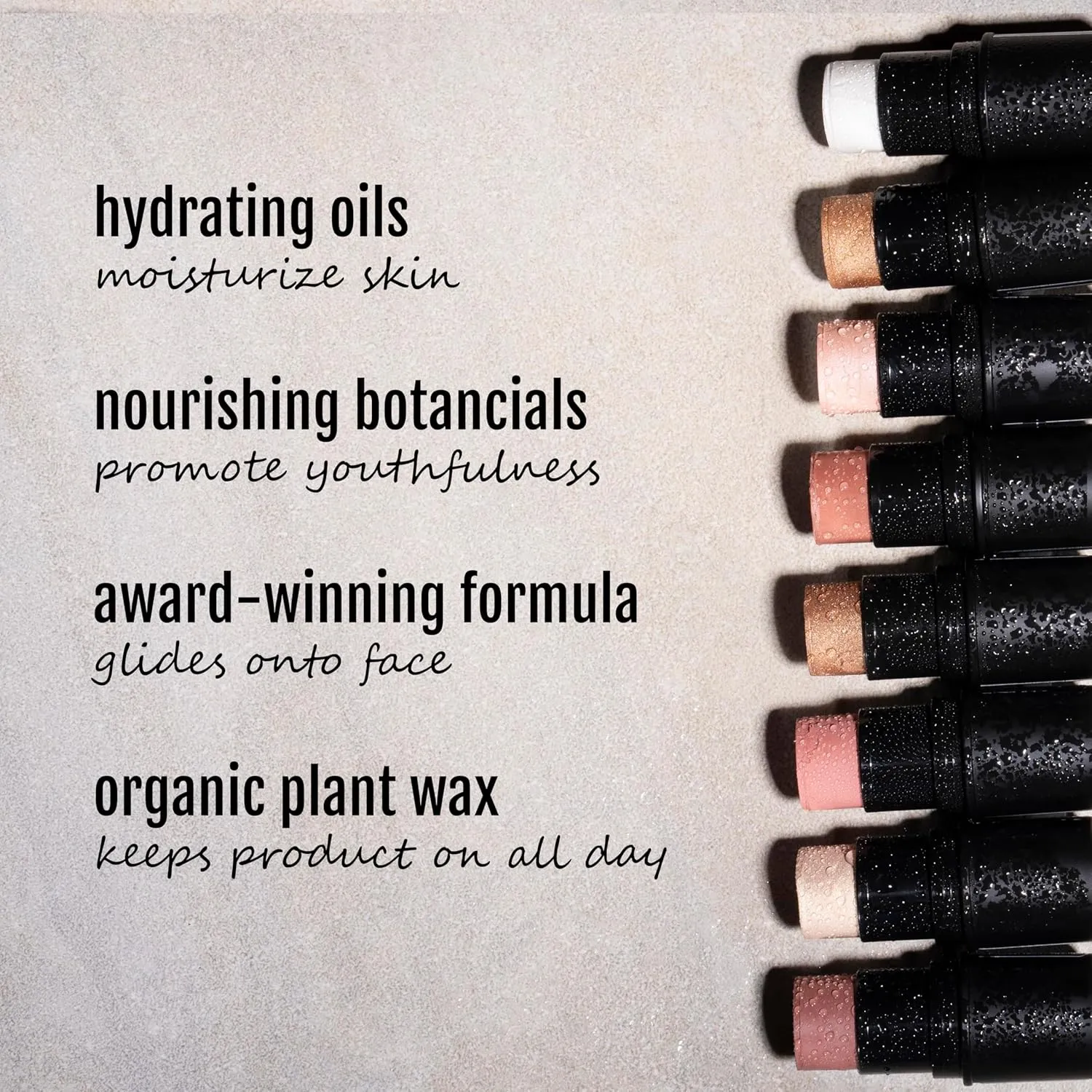 Organic Tint Tube, 100% Natural Vegan Gluten-Free Cream Blush Multi-Stick, Made in USA, Rose