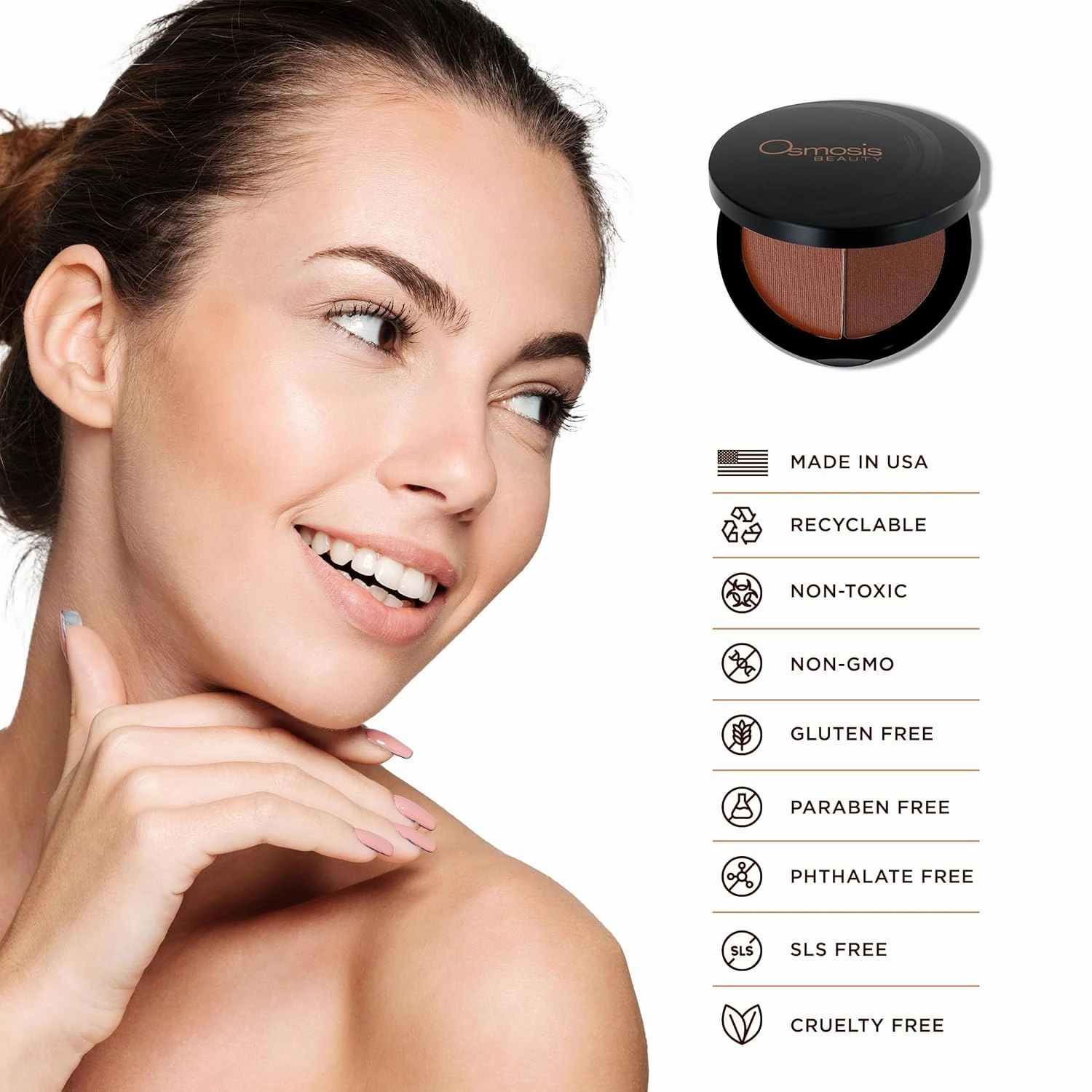 Osmosis Beach Glow Bronzer, Long-Wear, Matte, Natural Sun Kissed Glow, Hydrating and Oil Absorbing