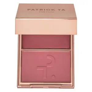 P4trick Ta.- Major Headlines Double-Take Crème & Powder Blush Duo - color: She Goes To The Gym (cool mauve rose)