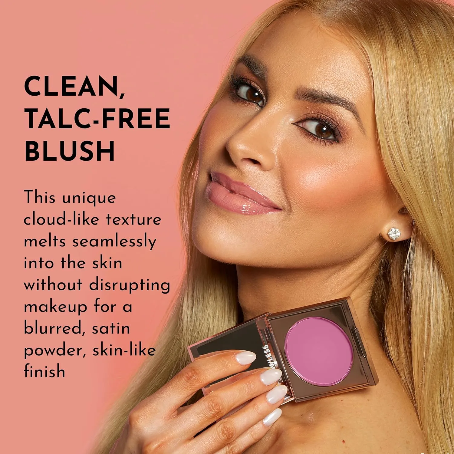 Pinch My Cheeks Soft-Blur Cream Blush - Gumdrop - Premium Blush with Natural Ingredients to Re-Energize and Protect the Skin While Imparting a Soft, Cloudy Finish - 0.18 oz