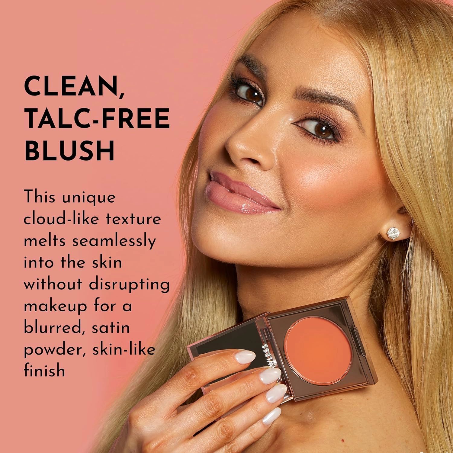 Pinch My Cheeks Soft-Blur Cream Blush - Angel - Premium Blush with Natural Ingredients to Re-Energize and Protect the Skin While Imparting a Soft, Cloudy Finish - 0.18 oz